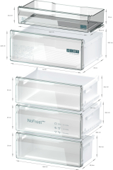 Siemens KG49NXIBF, iQ300, Freistehende Khl-Gefrier-Kombination mit Gefrierbereich unten, 203 x 70 cm, Gebrsteter Stahl, AntiFingerprint, Total noFrost:, EEK: B, mit 5 Jahren Garantie!
