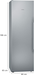 Siemens KS36FPIDP, iQ700, Freistehender Khlschrank, 186 x 60 cm, Inox, antiFingerprint, EEK: D, mit 5 Jahren Garantie!