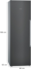 Siemens KS36FPXCP, iQ700, Freistehender Khlschrank, 186 x 60 cm, Gebrsteter schwarzer Stahl, antiFingerprint, EEK: C, mit 5 Jahren Garantie!