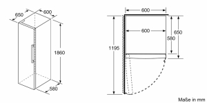 Siemens KS36VAXEP, iQ500, Freistehender Khlschrank, 186 x 60 cm, Gebrsteter schwarzer Stahl, AntiFingerprint, EEK: E, mit 5 Jahren Garantie!