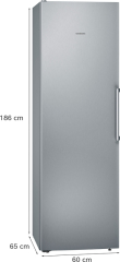 Siemens KS36VVIEP, iQ300, Freistehender Khlschrank, 186 x 60 cm, Gebrsteter Stahl, AntiFingerprint, EEK: E, mit 5 Jahren Garantie!