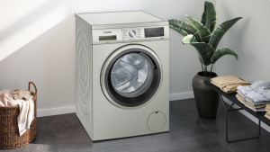 Siemens WU14UTS8, iQ500, Waschmaschine, unterbaufhig - Frontlader, 9 kg, max. 1400 U/min., Silber-inox, EKK: B, mit 5 Jahren Garantie!