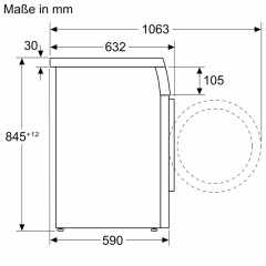 Siemens WU14UT70, iQ500, Waschmaschine, unterbaufhig - Frontlader, 8 kg, max. 1400 U/min., wei, EKK: B, mit 5 Jahren Garantie!