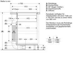 Neff V68PHL4B0, Induktionskochfeld mit Dunstabzug flchenbndig, 80 cm, Mattschwarz, MIT 7 JAHREN GARANTIE