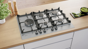 Neff T27CIS8N0, N 70, Autarkes Gaskochfeld, Edelstahl 75cm, mit 5 Jahren Garantie!