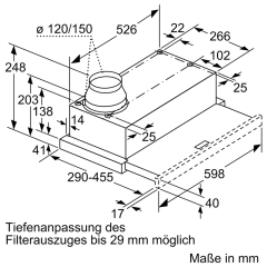 Siemens LI64LA521, iQ100, Flachschirmhaube, 60 cm, Silbermetallic, EEK: B, mit 5 Jahren Garantie!