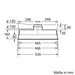 Siemens LB55565, iQ300, Lfterbaustein, 53 cm, Silbermetallic, EEK: C, mit 5 Jahren Garantie!