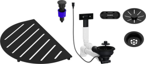 Blanco Ablaufgarnitur-Set, Bundle Oovalon-Komponenten, schwarz matt, 527994