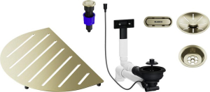 Blanco Ablaufgarnitur-Set, Bundle Oovalon-Komponenten, satin gold, 527995
