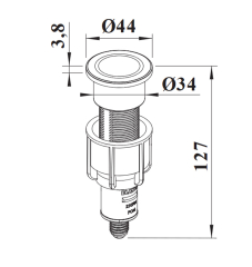 Blanco PushControl III Ablauffernbedienung, satin platinum, 210677