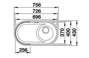 Blanco Oovalon 700-U Velgranit Unterbausple, cloud white, 527990