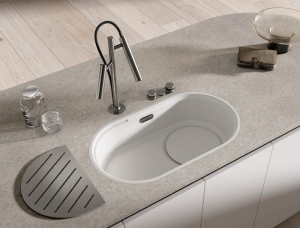 Blanco Oovalon 700-IF Velgranit Einbausple Flachrand, cloud white, 527992
