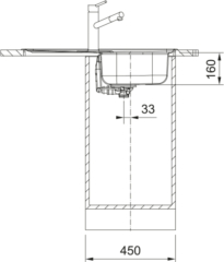 Franke Spark SKX 611-78 (50) Einbausp�le Edelstahl geb�rstet, reversibel, 101.0714.945