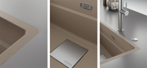 Franke Kubus 2 Pro KNG PRO 210-53 A, Fragranite, Farbe Cashmere, flchenbndig, 135.0747.290