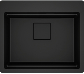 Franke Kubus 2 Pro KNG PRO 210-53 A, Fragranite, Farbe Black Matt - Black Collection, flchenbndig, 135.0747.297