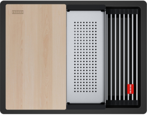 Franke Kubus 2 Pro KNG PRO 210-53, Fragranite, Farbe Black Matt, flchenbndig, 135.0747.291