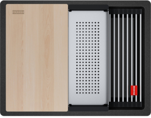 Franke Kubus 2 Pro KNG PRO 210-53, Fragranite, Farbe Onyx, flchenbndig, 135.0747.292