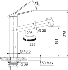 Franke Tango-Neo Einhebelmischer, Hochdruck Auszugsbrause, Edelstahl, 115.0596.389