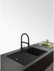 Franke Lina Semi-Pro Einhebelmischer, Hochdruck Zugauslauf, Black Matt, 115.0725.838