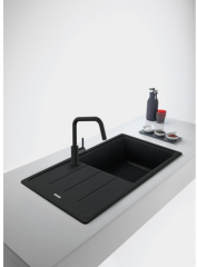 Franke Lina U Einhebelmischer, Hochdruck Zugauslauf, Black matt, 115.0728.477