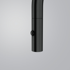 Franke Pescara J Einhebelmischer, Hochdruck Zugauslauf, Edelstahl massiv, PVD Industrial black, 115.0741.695