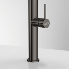 Franke Pescara J Einhebelmischer, Hochdruck Zugauslauf, Edelstahl massiv, PVD Anthracite, 115.0741.696