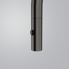 Franke Pescara J Einhebelmischer, Hochdruck Zugauslauf, Edelstahl massiv, PVD Anthracite, 115.0741.696