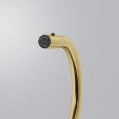 Franke Pescara J Einhebelmischer, Hochdruck Zugauslauf, Edelstahl massiv, PVD Gold, 115.0741.697