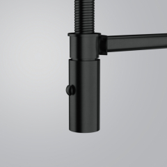 Franke Pescara J Semi-Pro Einhebelmischer, Hochdruck Festauslauf, Edelstahl massiv, PVD Industrial black, 115.0741.721