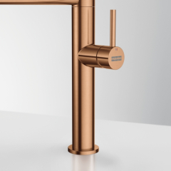 Franke Pescara J Semi-Pro Einhebelmischer, Hochdruck Festauslauf, Edelstahl massiv, PVD Copper, 115.0741.724