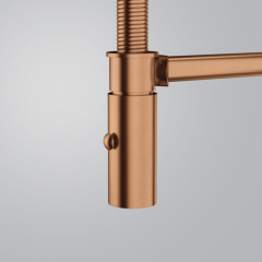 Franke Pescara J Semi-Pro Einhebelmischer, Hochdruck Festauslauf, Edelstahl massiv, PVD Copper, 115.0741.724