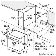 Constructa CF4M61064, Einbau-Backofen, 60 x 60 cm, Schwarz, EEK: A+, mit 5 Jahren Garantie!