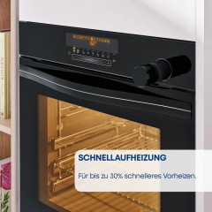 Constructa CF4M61064, Einbau-Backofen, 60 x 60 cm, Schwarz, EEK: A+, mit 5 Jahren Garantie!