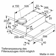 Constructa CD30647, Flachschirmhaube, silbermetallic, 60 cm, EEK: C, mit 5 Jahren Garantie!