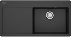Franke Mythos X MYK 611-100 A, Fraceram Keramiksple, Farbe Anthrazit matt, Becken rechts, 124.0747.152