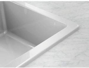 Franke Mythos X MYK 611-100 A, Fraceram Keramiksple, Farbe Glacier glnzend, Becken rechts, 124.0747.155