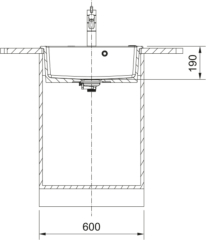 Franke Mythos X MYK 610-52 A, Fraceram Keramiksple, Farbe Glacier glnzend, 124.0747.163