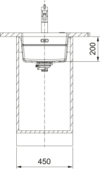 Franke Kubus 2 Pro KNG Pro 110-37 Unterbausple, Fragranite, Farbe Schiefergrau, 125.0747.724