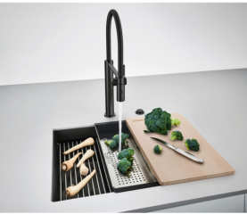 Franke Kubus 2 Pro KNG Pro 110-52 Unterbausple, Fragranite, Farbe Black matt, 125.0747.716