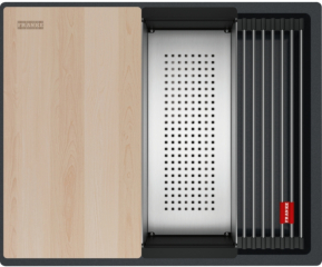 Franke Kubus 2 Pro KNG Pro 110-52 Unterbausple, Fragranite, Farbe Onyx, 125.0747.708