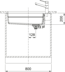 Franke Kubus 2 Pro KNG Pro 110-62 Unterbausple, Fragranite, Cashmere, 125.0747.713