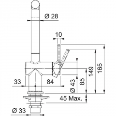 Franke Active L Window Auszugsbrause Einhebelmischer, Fenster-Armatur, Hochdruck, chrom, 115.0653.391