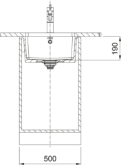 Franke Kubus X KXK 110-41, Fraceram Unterbau-Keramiksple, Farbe Anthrazit matt, 126.0735.182