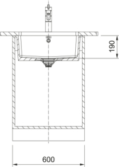 Franke Kubus X KXK 110-51, Fraceram Unterbau-Keramiksple, Farbe Anthrazit matt, 126.0735.187
