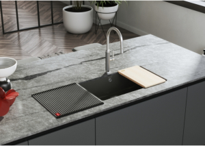 Franke Kubus X KXK 110-71, Fraceram Unterbau-Keramiksple, Farbe Anthrazit matt, 126.0735.195