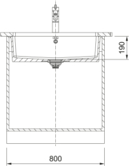 Franke Kubus X KXK 110-71, Fraceram Unterbau-Keramiksple, Farbe Magnolia glnzend, 126.0735.193