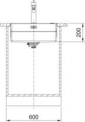 Franke Box Pro BXX PRO 210-50 A Einbausple, Edelstahl gebrstet, Druckknopfventil, 127.0747.097