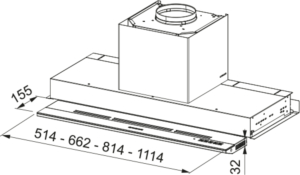Franke Drip-Free Extreme FMY, Lfterbaustein, Edelstahl, Glas schwarz, 90 cm, 305.0730.921, mit 5 Jahren Garantie!