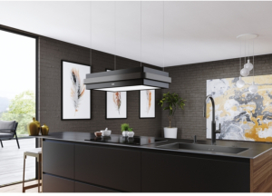 Franke Mythos Masterpiece FMYS KL Inselhaube Schwarz/Schwarz matt, 345.0726.996, Mit 5 Jahren Garantie!