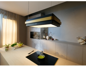 Franke Mythos Masterpiece FMYS KL Inselhaube Gold/Schwarz matt, 345.0726.998, Mit 5 Jahren Garantie!